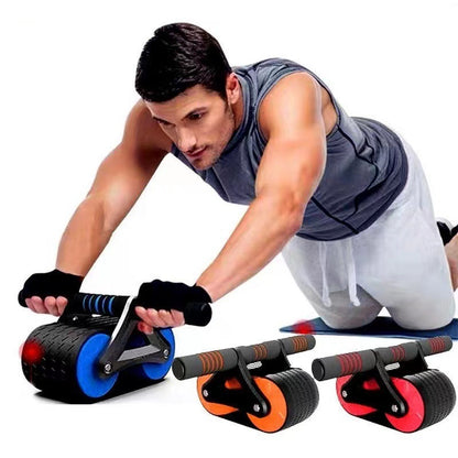 Automatic Rebound Ab Wheel Roller – Dual Wheel Abdominal Exerciser & Waist Trainer for Home Gym Workout