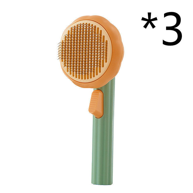 Self-Cleaning Pet Grooming Brush – Handheld Steel Wire Comb for Cats & Dogs, Easy Hair Removal