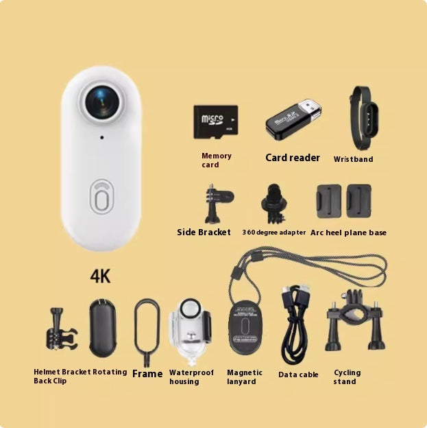 4K Mini Action Camera – Helmet-Mount Sports Cam for Motorcycle, Bike & Outdoor Filming