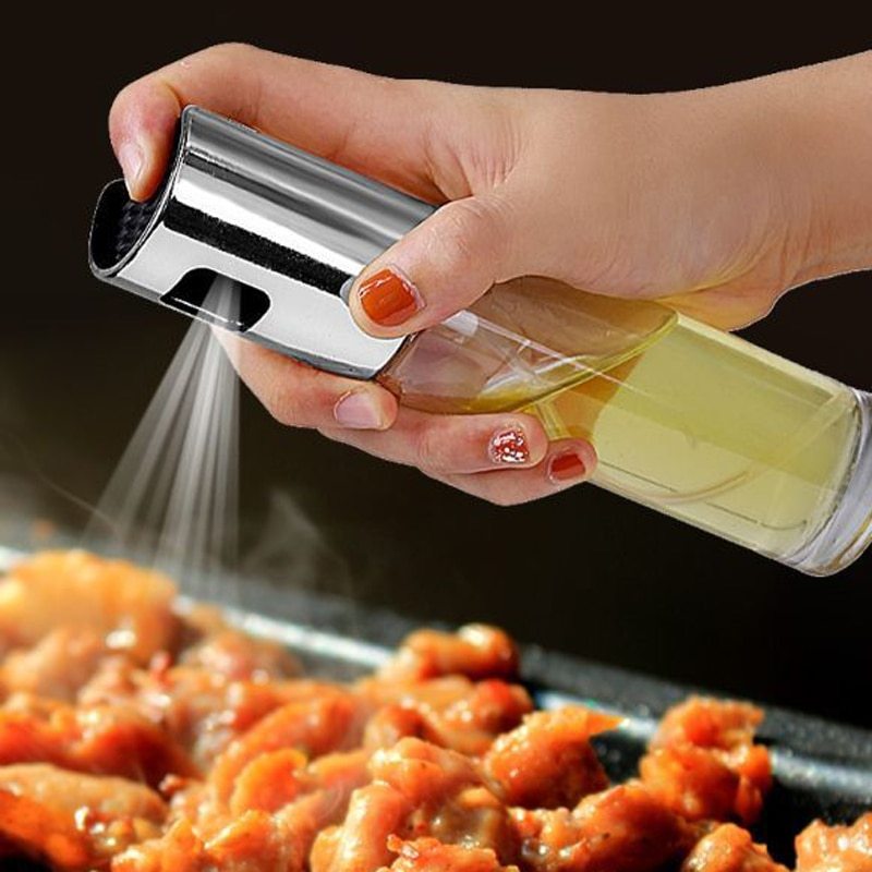 2-in-1 Oil & Vinegar Spray Bottle – Refillable Cooking Sprayer for Healthy BBQ, Grilling & Kitchen Use