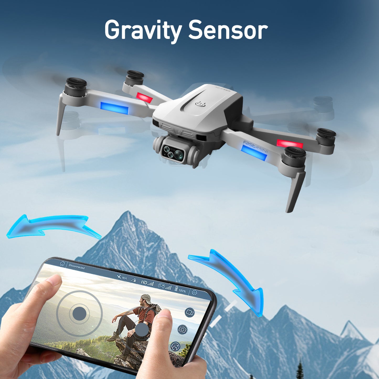 4DRC F8 GPS 4K Dual Camera Drone – 5G WiFi FPV Quadcopter with LCD Screen & Follow Me Mode