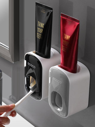 Wall-Mounted Automatic Toothpaste Dispenser – Bathroom Accessories Set with Toothbrush Holder