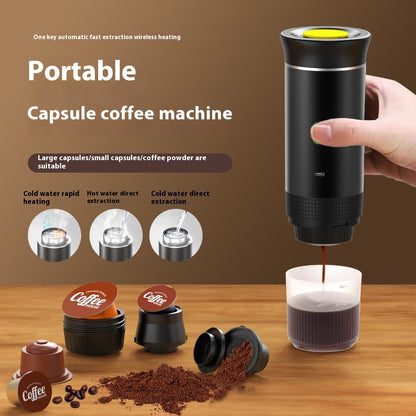 3-in-1 Portable Electric Coffee Grinder & Espresso Maker – Travel Capsule Machine for Fresh Brews Anywhere