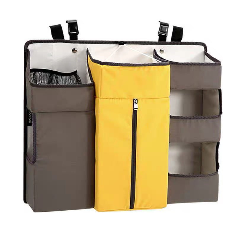 Baby Crib Hanging Organizer – Bedside Diaper Storage Bag for Nursery Essentials