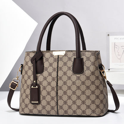 Women's PU Leather Handbag – Large-Capacity Square Tote & Crossbody Shoulder Bag