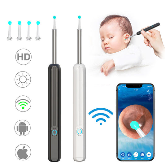 NE3 Wireless Ear Wax Removal Tool with Camera – LED Otoscope Ear Cleaner Kit for iPhone & Android