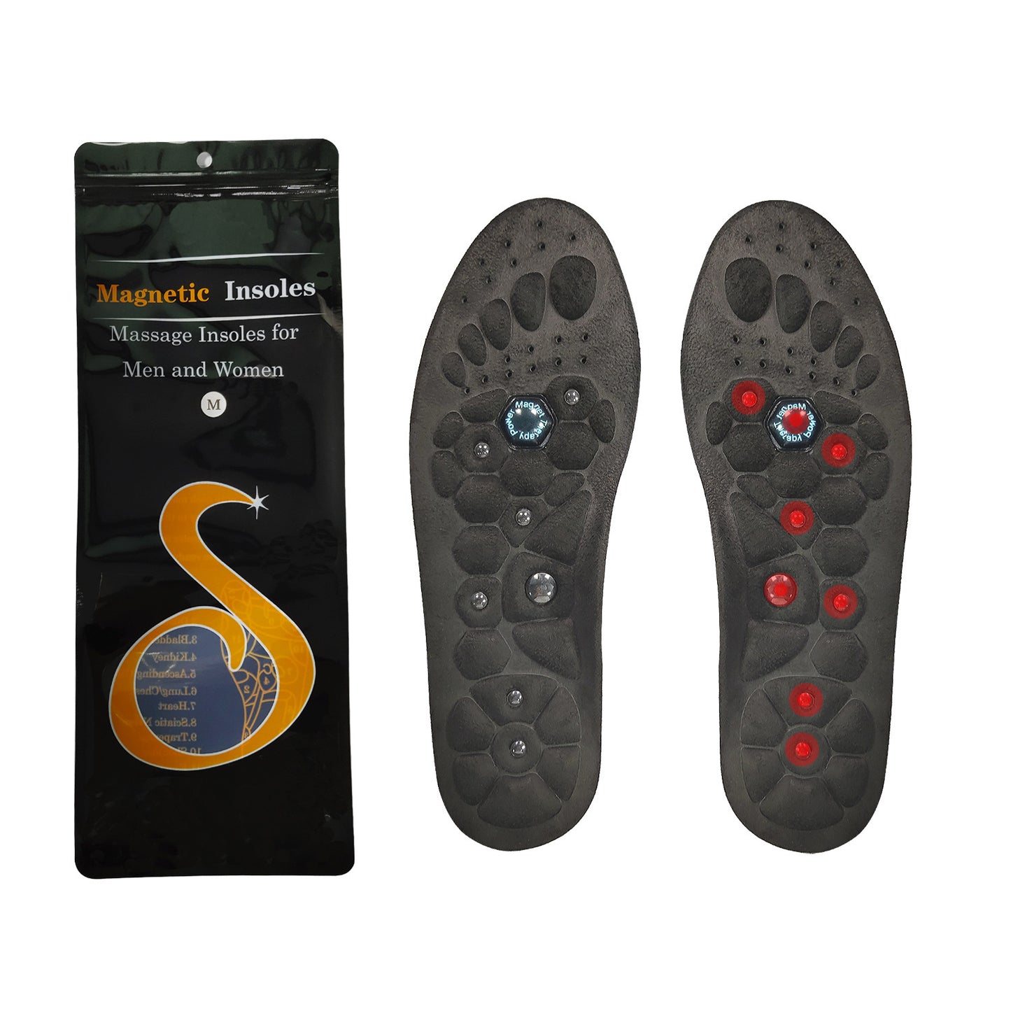 Magnetic Acupressure Insoles – Orthopedic Massage Shoe Pads for Pain Relief & Anti-Fatigue Support