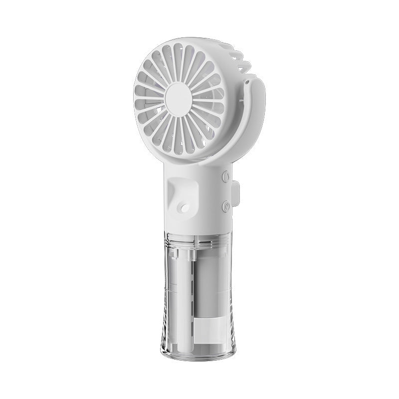 Portable Handheld Spray Fan – 4-Speed USB Rechargeable Mist Cooling Fan for Outdoor Summer Use