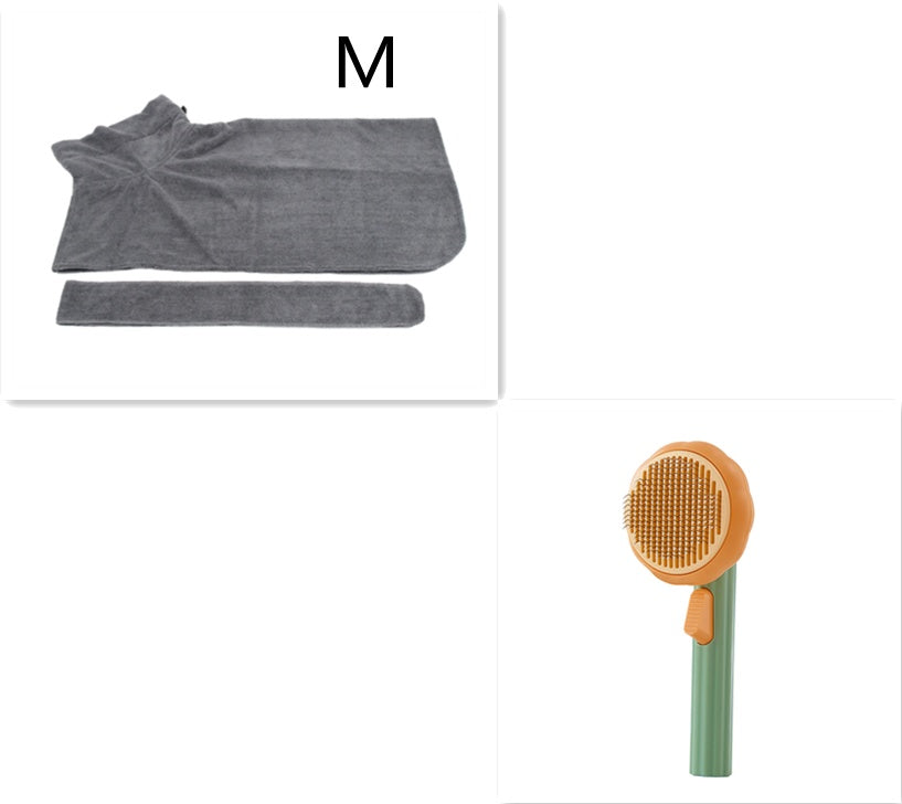 Self-Cleaning Pet Grooming Brush – Handheld Steel Wire Comb for Cats & Dogs, Easy Hair Removal