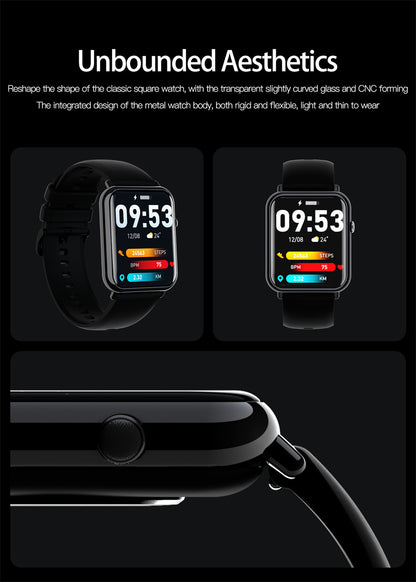 Smart Waterproof Watch – Fitness Tracker with Heart Rate Monitor & IP68 Rating