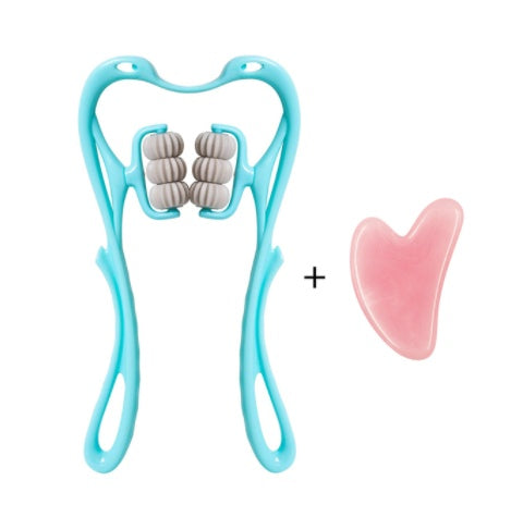Manual 6-Wheel Neck Massager – Multifunctional Roller Tool for Muscle Relief & Relaxation