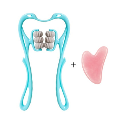 Manual 6-Wheel Neck Massager – Multifunctional Roller Tool for Muscle Relief & Relaxation