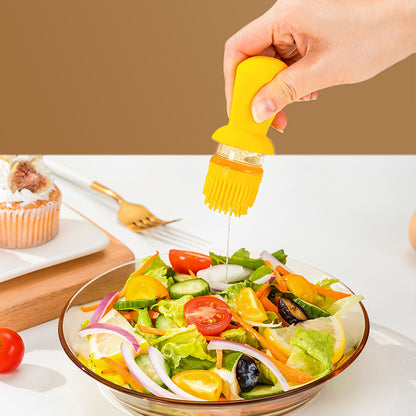 2-in-1 Oil Dispenser with Silicone Brush – Glass Bottle for BBQ, Cooking & Seasoning | Kitchen Spray Bottle Tool