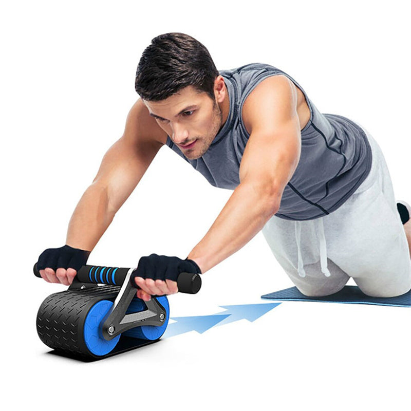 Automatic Rebound Ab Wheel Roller – Dual Wheel Abdominal Exerciser & Waist Trainer for Home Gym Workout