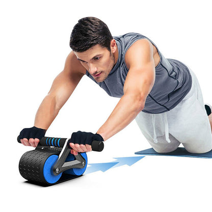 Automatic Rebound Ab Wheel Roller – Dual Wheel Abdominal Exerciser & Waist Trainer for Home Gym Workout