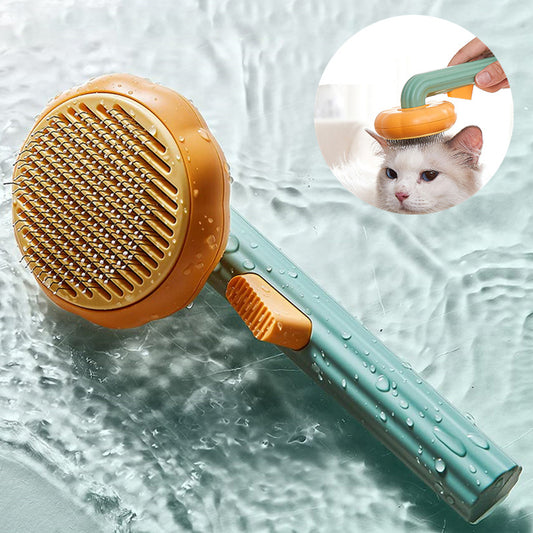 Self-Cleaning Pet Grooming Brush – Handheld Steel Wire Comb for Cats & Dogs, Easy Hair Removal