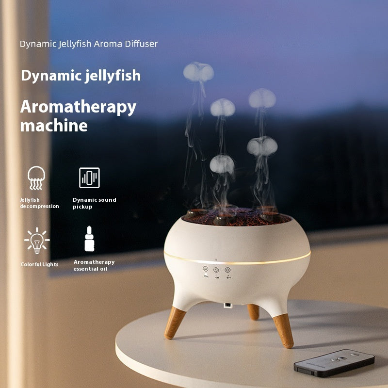 Intelligent Jellyfish Ultrasonic Humidifier – Remote-Controlled Aroma Diffuser with Porous Atomization & Timer