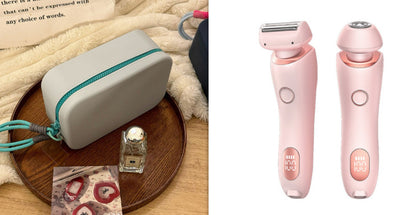 2-in-1 USB Rechargeable Hair Removal Epilator – Women’s Body Trimmer & Shaver for Face, Legs, Bikini & Underarms