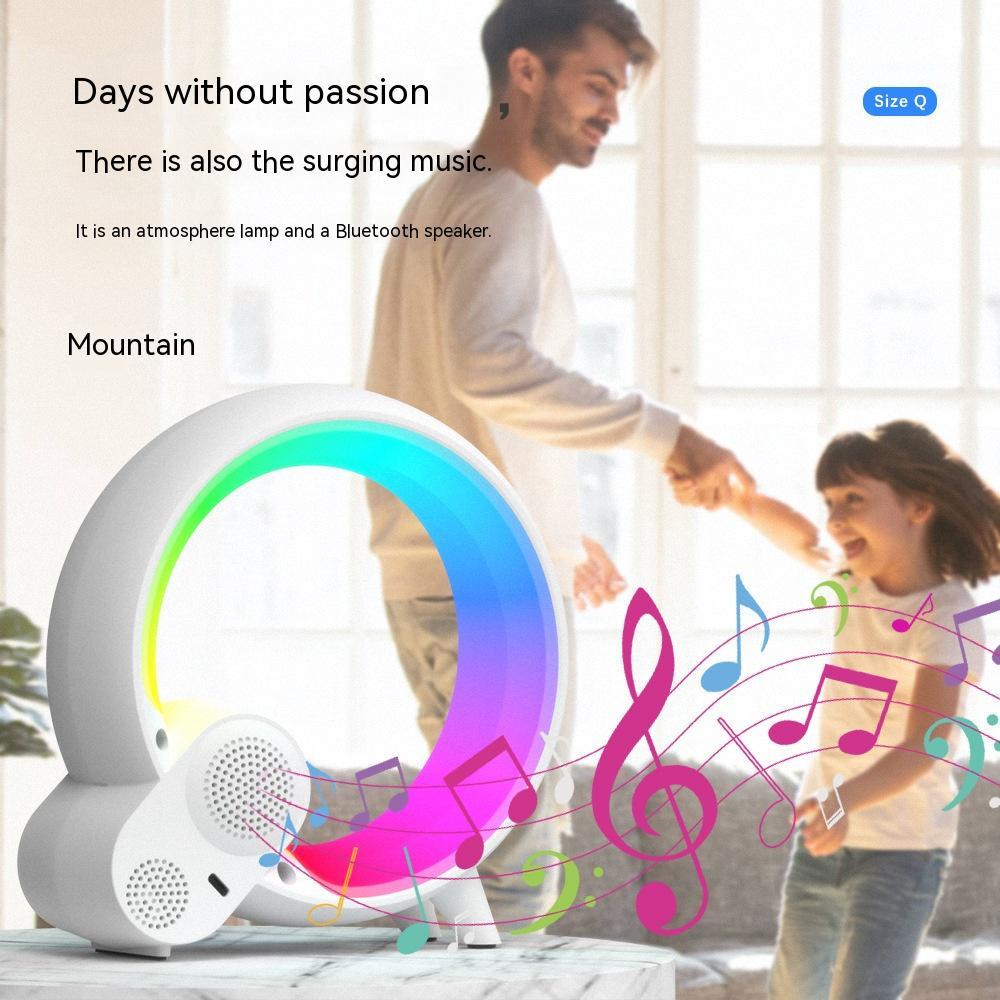 Q Light Sunrise Alarm Clock – Bluetooth Speaker with Digital Display, Smart Wake-Up, and Colorful LED Mood Light