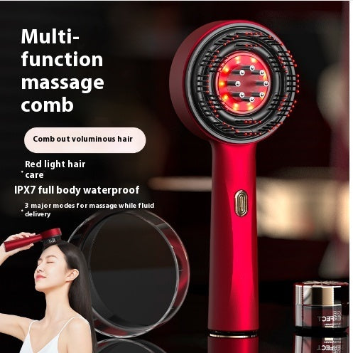 Electric Scalp Massage Comb – Red Light Therapy, Anti-Slip Grip & Hair Care Function