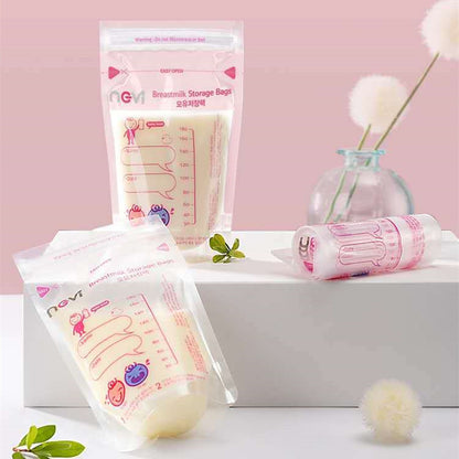 60pcs Breast Milk Storage Bags – 180ml Leak-Proof Freezer Safe Bags for Breastmilk Preservation