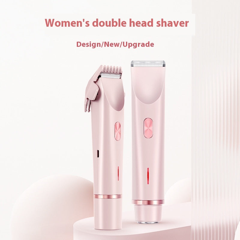 2-in-1 Women's Electric Hair Remover – Double Head Wet & Dry Shaver for Body and Bikini Line