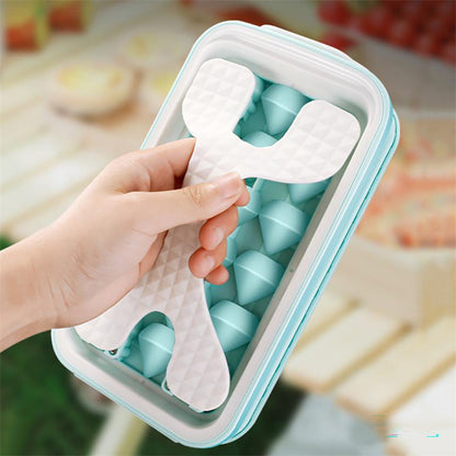 2-in-1 Portable Ice Ball Maker & Water Bottle – Silicone Ice Cube Mold for Creative Diamond-Shaped Ice, Summer Kitchen Gadget