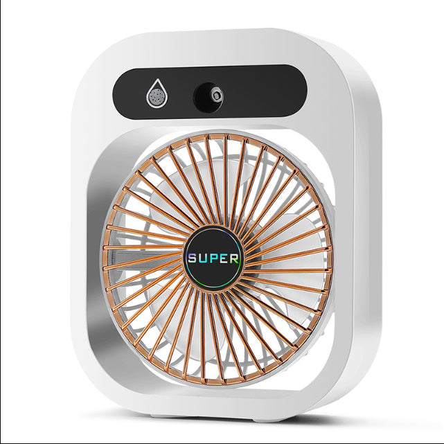Portable USB Rechargeable Misting Fan – Air Cooler with 3 Speeds & Humidifier for Home & Desk