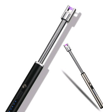USB Rechargeable LED BBQ Lighter – Long Neck, 360° Flexible Design, Windproof & Flameless
