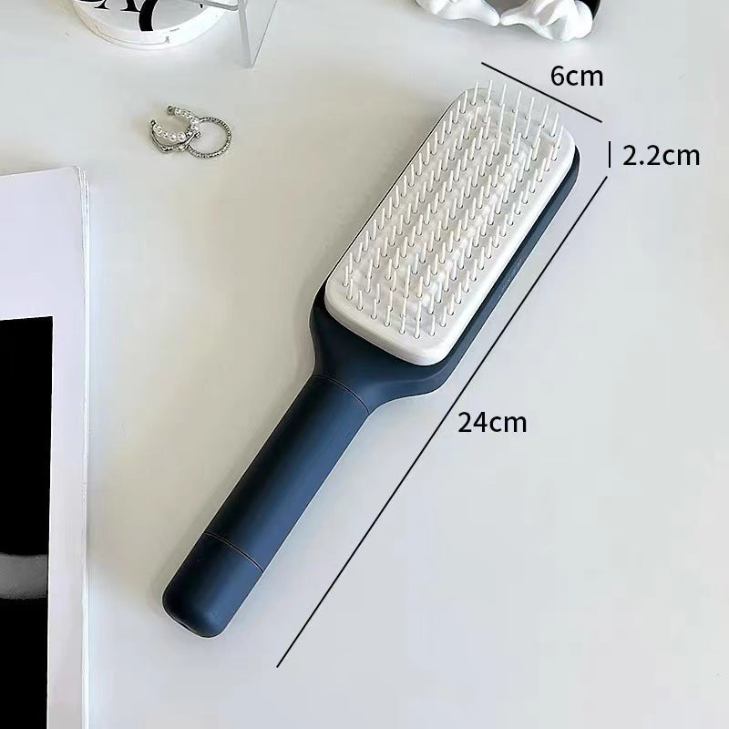 4-in-1 Self-Cleaning Hair Brush – Anti-Static Scalp Massage Comb with Rotating & Lifting Design