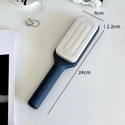 4-in-1 Self-Cleaning Hair Brush – Anti-Static Scalp Massage Comb with Rotating & Lifting Design