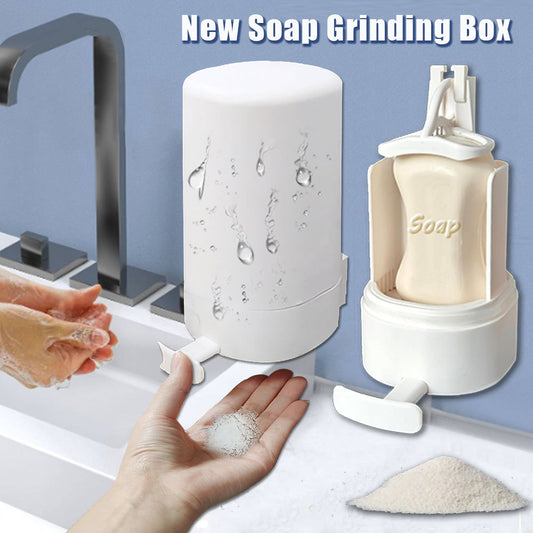 Wall-Mounted Soap Grinder Dispenser – Dry Organizer & Powder Soap Box for Kitchen, Bathroom, Hotel & Gym Use