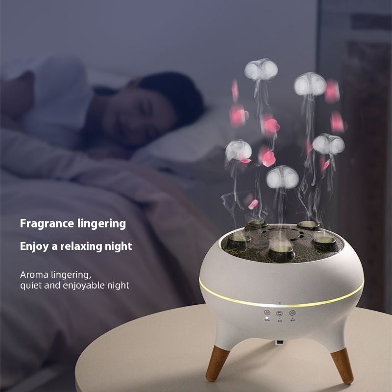 Intelligent Jellyfish Ultrasonic Humidifier – Remote-Controlled Aroma Diffuser with Porous Atomization & Timer