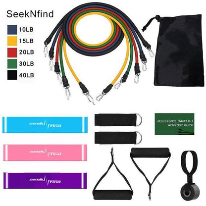 Resistance Band Set for Yoga & Fitness – Multi-Level Exercise Bands with Carry Bag