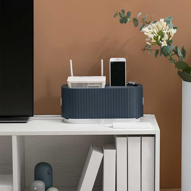 Cable Management Box – Power Strip Organizer for Wires, Chargers & Sockets | Anti-Dust Cord Storage Bin