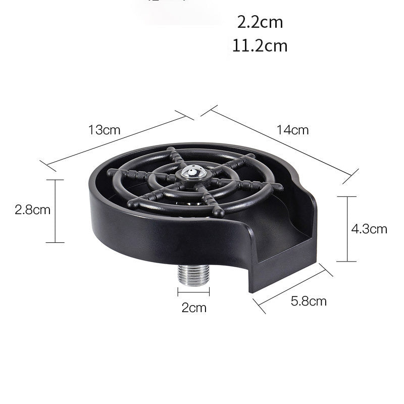 Automatic High-Pressure Cup Washer for Bar Counter & Kitchen Sink – Spray Faucet Tool for Coffee Pitchers & Glasses
