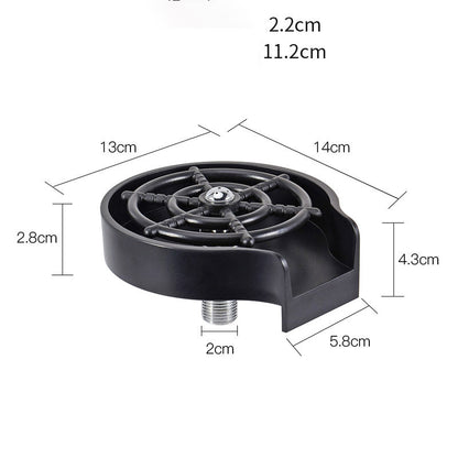Automatic High-Pressure Cup Washer for Bar Counter & Kitchen Sink – Spray Faucet Tool for Coffee Pitchers & Glasses