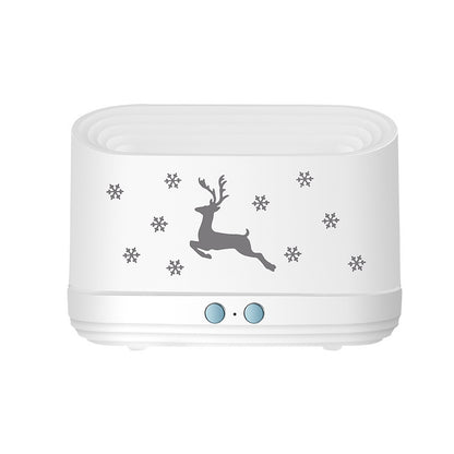 Elk Flame Humidifier Diffuser – Silent Aroma Mist Maker & Ambient LED Lamp for Home Decor