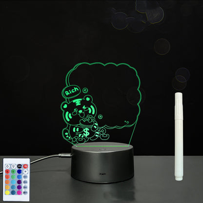3D LED Acrylic Message Board – Glowing Handwriting Note Pad with Light-Up Display