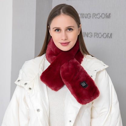 USB Electric Heated Scarf – Adjustable 3-Level Temperature Neck Warmer & Pain Relief Wrap for Men & Women
