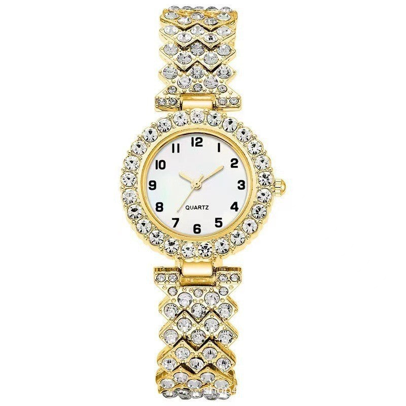 Women's Luxury Watch & Bracelet Set – 2-Piece Quartz Wristwatch with Matching Alloy Bracelet