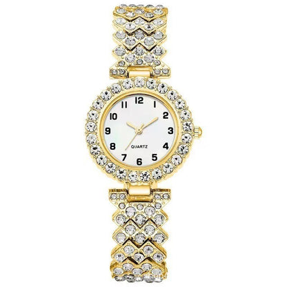Women's Luxury Watch & Bracelet Set – 2-Piece Quartz Wristwatch with Matching Alloy Bracelet