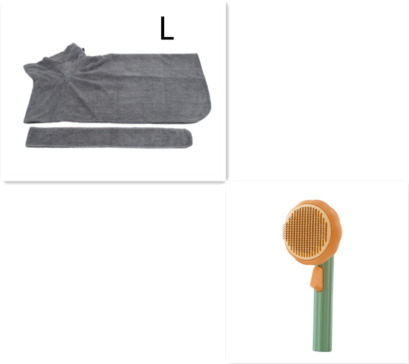 Self-Cleaning Pet Grooming Brush – Handheld Steel Wire Comb for Cats & Dogs, Easy Hair Removal