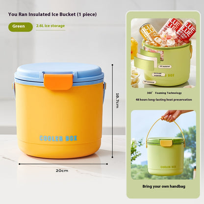 Outdoor Camping Ice Cube Dispenser – Insulated Press Barrel for Cold Drink Storage