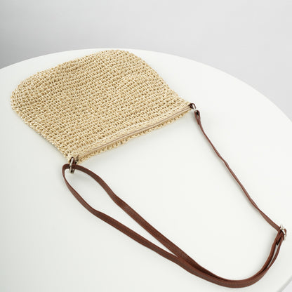 Niche Design Straw Tote Bag – Chic Vacation Handbag for Beach & Travel