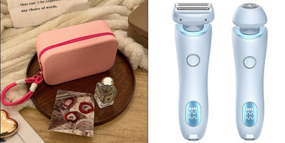 2-in-1 USB Rechargeable Hair Removal Epilator – Women’s Body Trimmer & Shaver for Face, Legs, Bikini & Underarms
