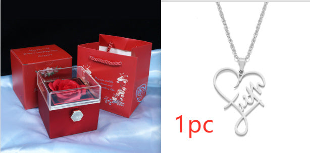 Rotating Rose Flower Gift Box – Creative Jewelry Packaging for Women.