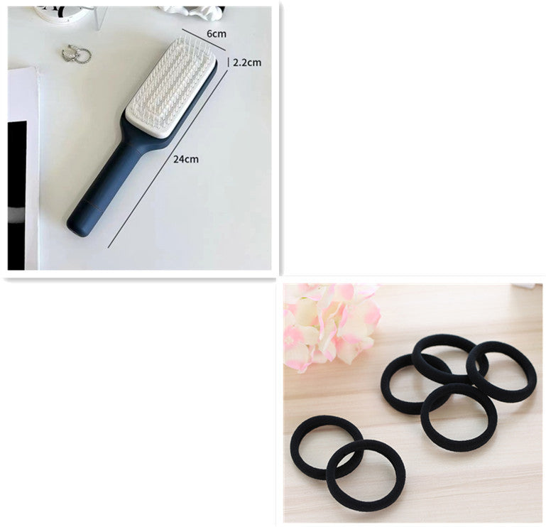 4-in-1 Self-Cleaning Hair Brush – Anti-Static Scalp Massage Comb with Rotating & Lifting Design