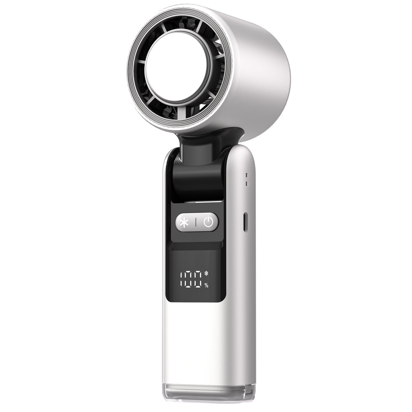 TurboChill Mini USB Fan – Super-Speed Cold Air Blower with Digital Display for Travel & Outdoor Use