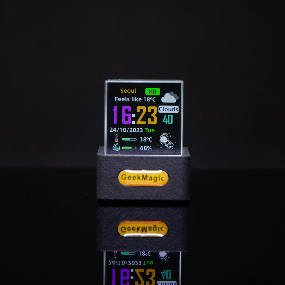 Mini Transparent WiFi Weather Clock – Trendy LED Display for Home & Desk Décor